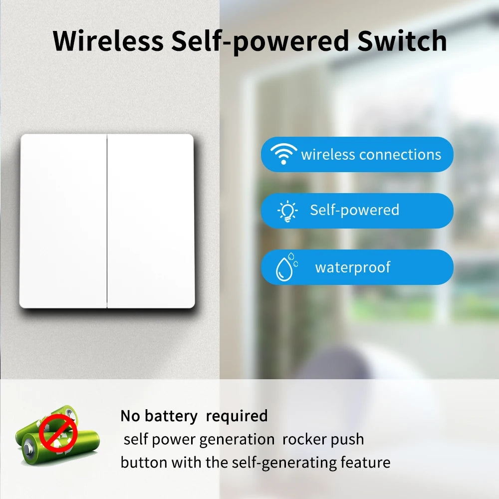 Wireless Self-Power Light Switch Set