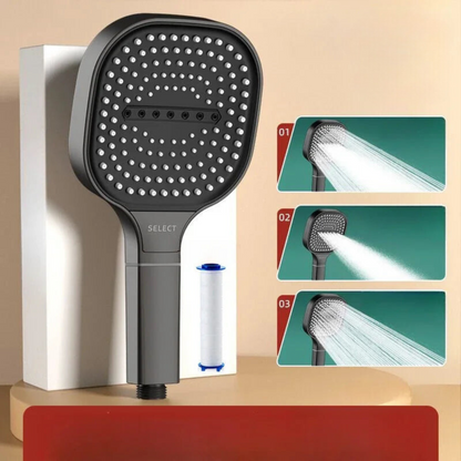 Large Panel 3-Mode Adjustable High-Pressure Shower Head