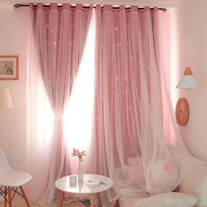 Curtain Sheer Voile Drapes for Girl Bedroom