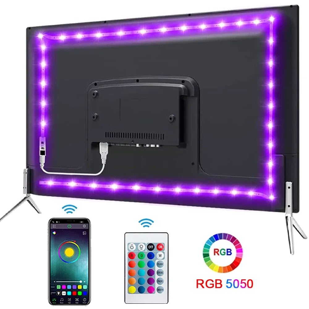 LED Strip Light Bluetooth USB 5050 SMD RGB Lights