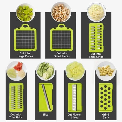 Multifunctional Vegetable Chopper & Slicer 14 / 16 pcs