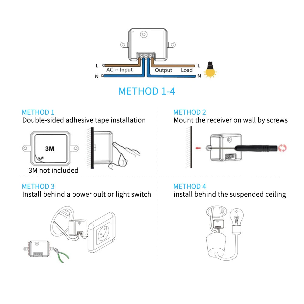 Wireless Self-Power Light Switch Set