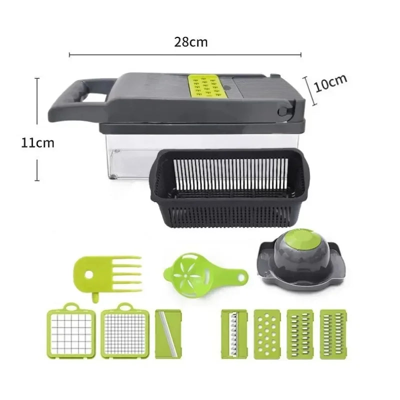 Multifunctional Vegetable Chopper & Slicer 14 / 16 pcs