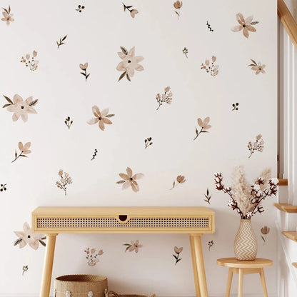 Flowers Wall Stickers Watercolor Home Decor