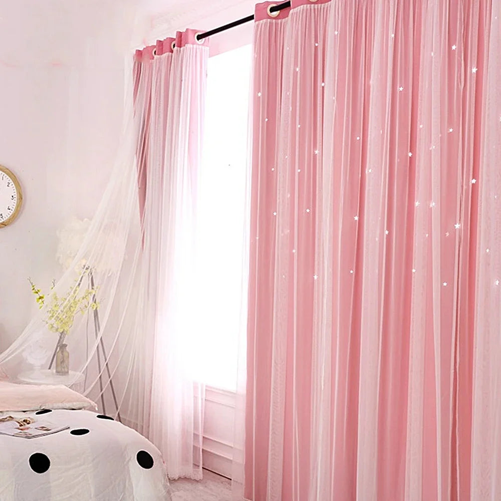 Curtain Sheer Voile Drapes for Girl Bedroom