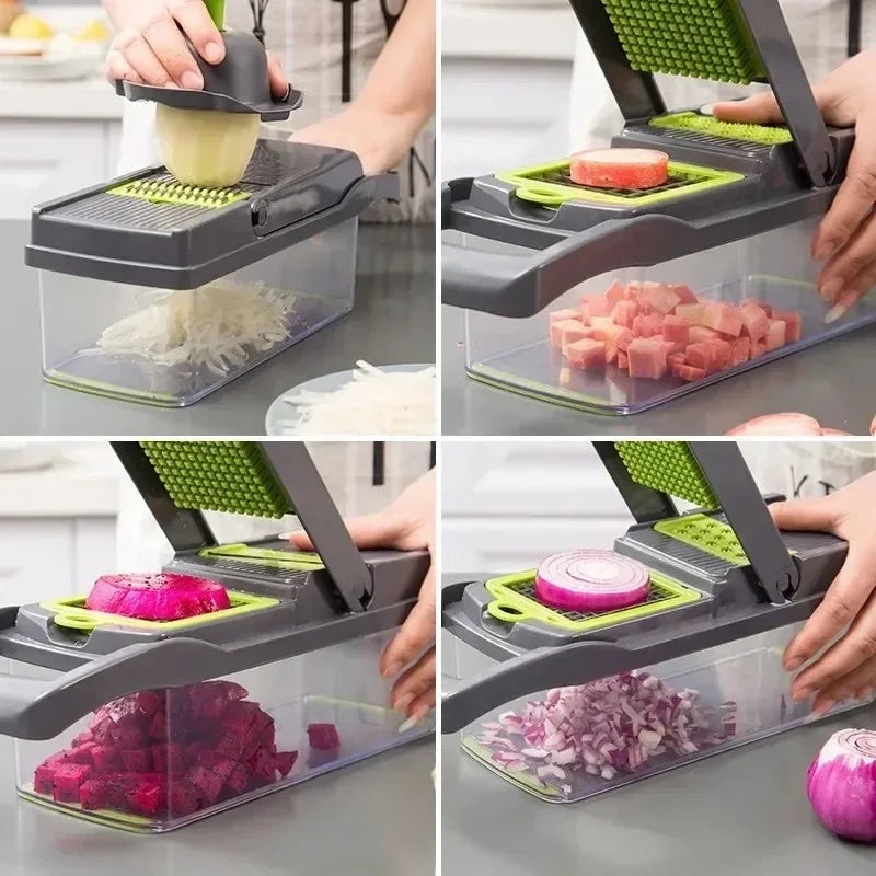 Multifunctional Vegetable Chopper & Slicer 14 / 16 pcs