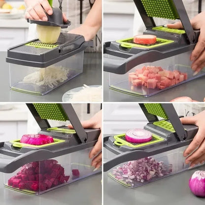 Multifunctional Vegetable Chopper & Slicer 14 / 16 pcs