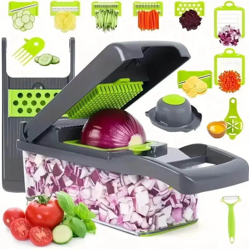 Multifunctional Vegetable Chopper & Slicer 14 / 16 pcs